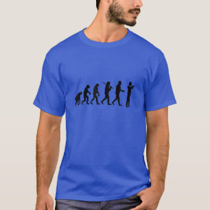 Funny Evolution Man - Musiker Flute Player Gif T-Shirt