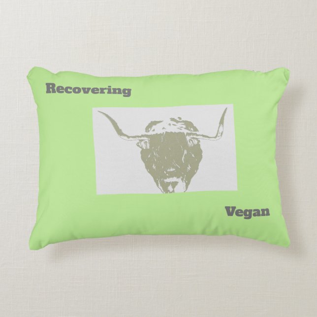 Funny Ex-vegan Accent Pillow Dekokissen (Vorderseite)
