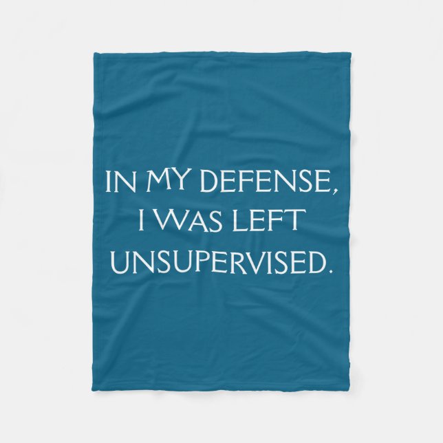 Funny Excuse Quote On The Back  Fleecedecke (Vorderseite)