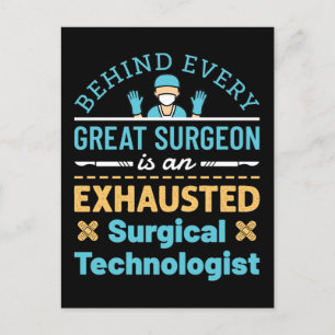 Funny Exhaugical Surgical Technologe Scrub Tech Postkarte