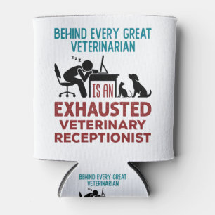 Funny Exhausted Veterinary Receptionist Dosenkühler