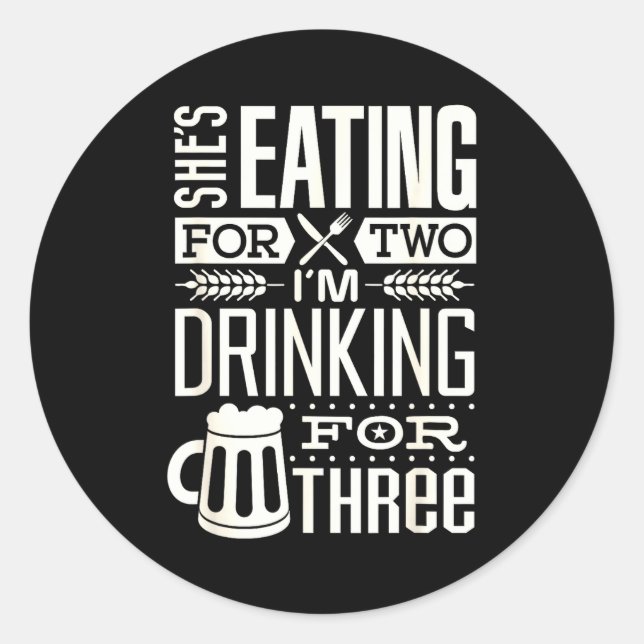 Funny Expecting Dad Shirt For Pregnancy New Dad Fa Runder Aufkleber (Vorderseite)