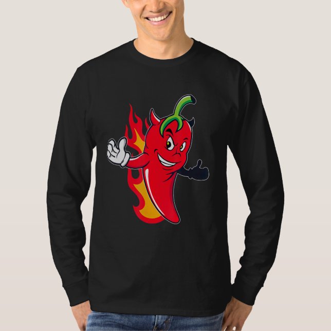Funny Extra Sharp Hot Chili Addict Pepper T-Shirt (Vorderseite)
