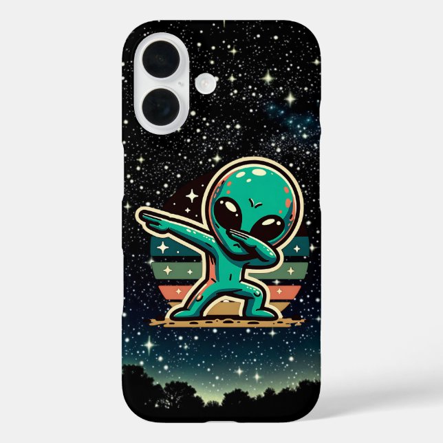 Funny Extraterrestristristrial Alien Dabbing Case-Mate iPhone Hülle (Rückseite)