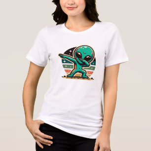 Funny Extraterrestristristrial Alien Dabbing Tri-Blend Shirt