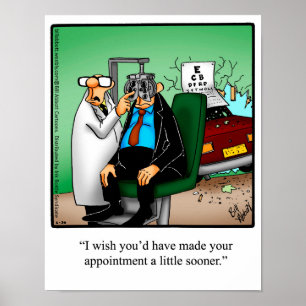 Funny Eye Exam Poster Geschenk