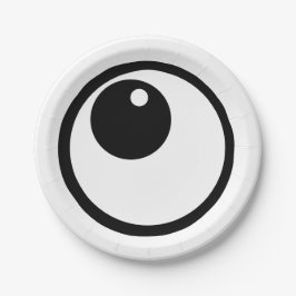 Funny Eyeball Halloween-Party Plate Pappteller