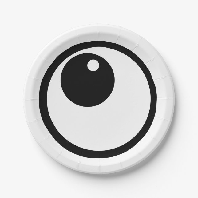 Funny Eyeball Halloween-Party Plate Pappteller (Vorderseite)