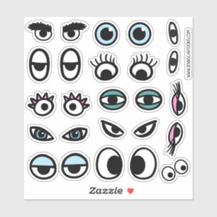 Funny Eyeballs Cartoon Eyes Sticker Set