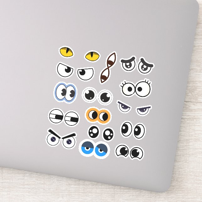 Funny Eyes Expression Googly Eyes Sticker Set (Detail)