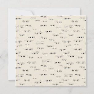 Funny eyes ink zeichne feines Kunstmuster Flachkar