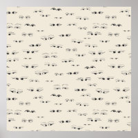 Funny eyes ink zeichne feines Kunstmuster