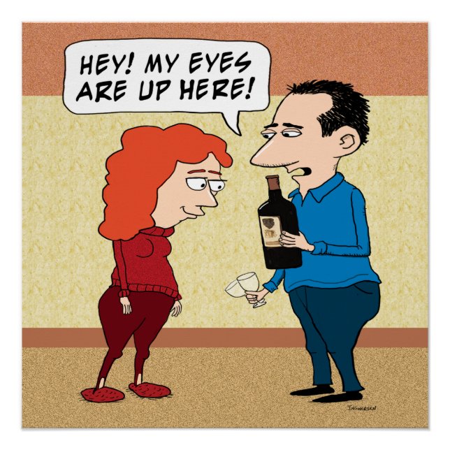 Funny Eyes On The Wine Poster (Vorderseite)
