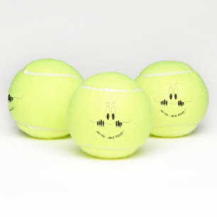 Funny Eyes Tennis Balls Lächeln - Benutzerdefinier Tennisbälle