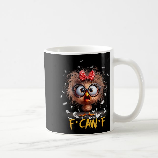 Funny F-caw-f Black Crow Fcawf Humor Quote Bird Sh Kaffeetasse (Rechts)