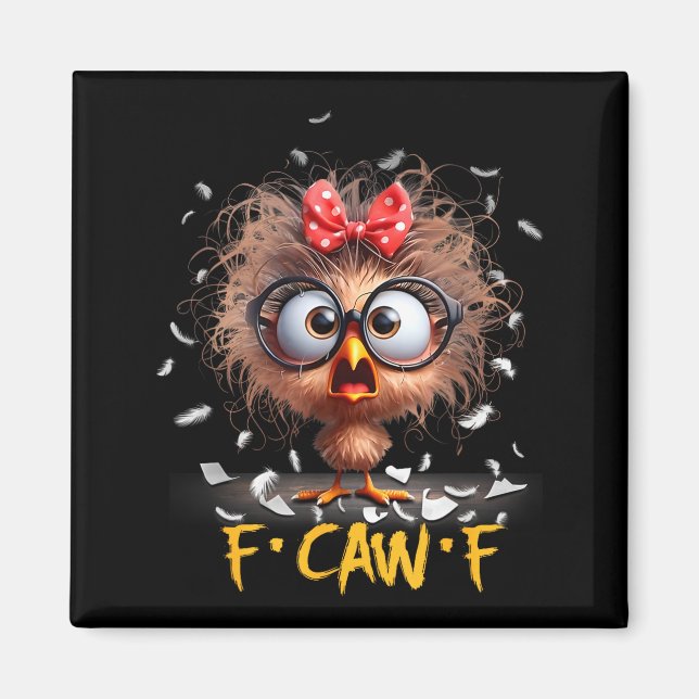 Funny F-caw-f Black Crow Fcawf Humor Quote Bird Sh Magnet (Vorne)