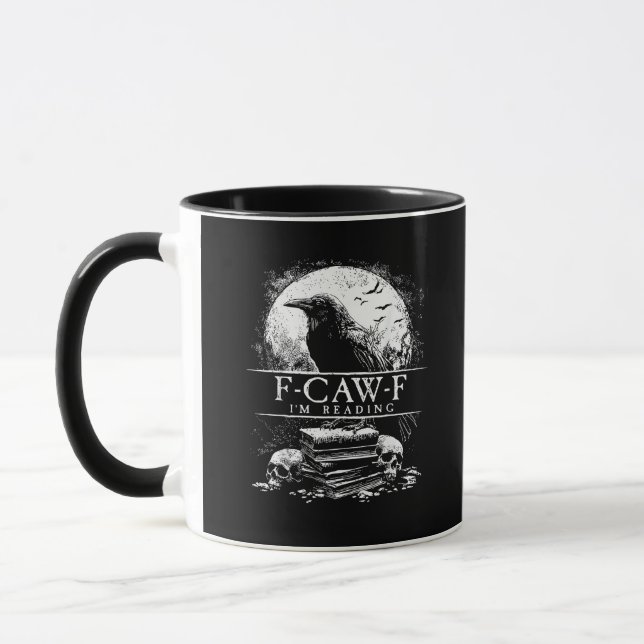 Funny F-Caw-F Books Skulls Gothic Tasse (Links)