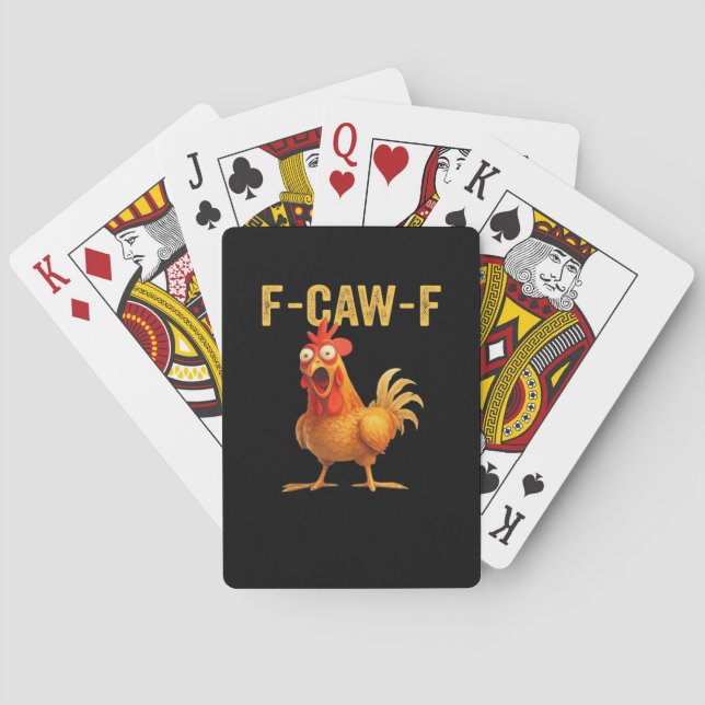 Funny F-Caw-F Chicken Creative Casual Spielkarten (Rückseite)