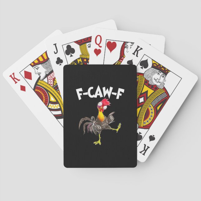 Funny F-Caw-F Chicken FCAWF Chicken Spielkarten (Rückseite)