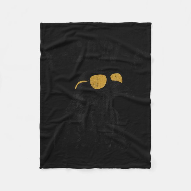 Funny F-caw-f Crow Fleecedecke (Vorderseite)