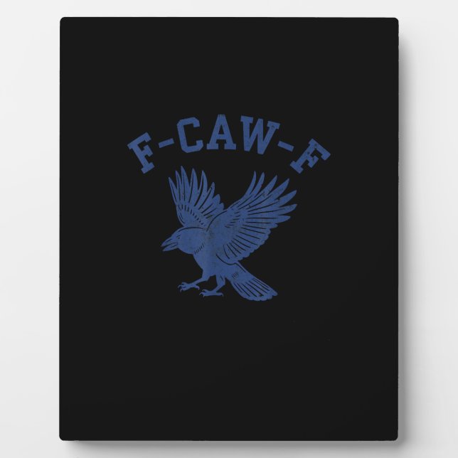 Funny F-Caw-F Crow Fotoplatte (Vorderseite)