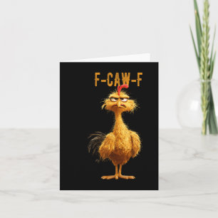 Funny F-caw-f Hühnchen, Fcawf Hühnchen Karte
