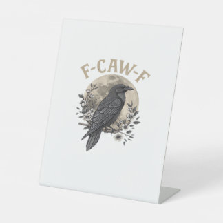 Funny F Caw F Raven Bird Saying Graphic Style Sockelschild