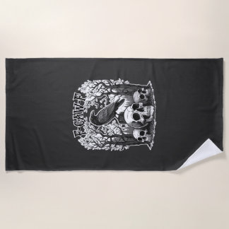 Funny F Caw F Raven Halloween Strandtuch