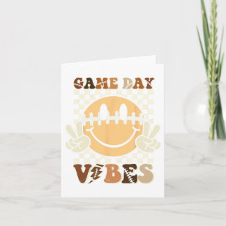 Funny Face American Football Game Day Vibes Sport Karte