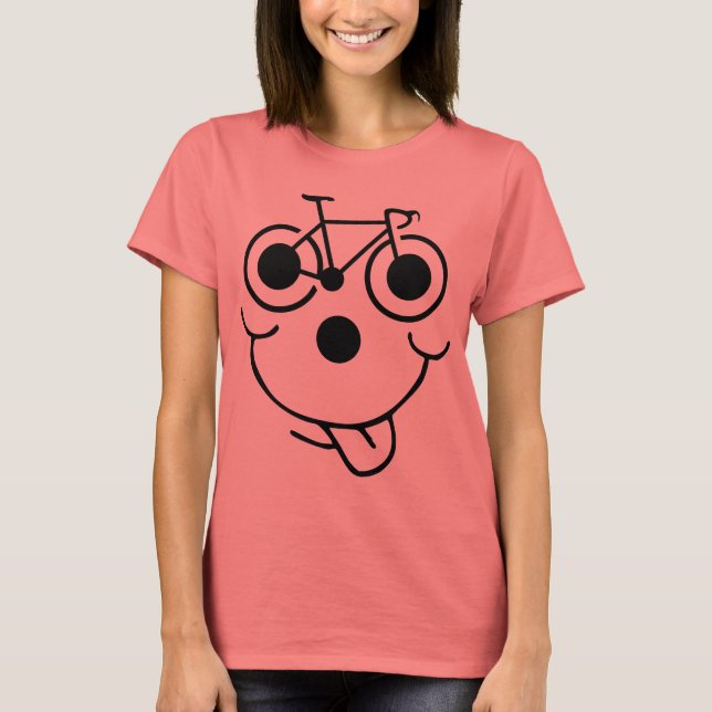 Funny Face Bicycle T-Shirt (Vorderseite)