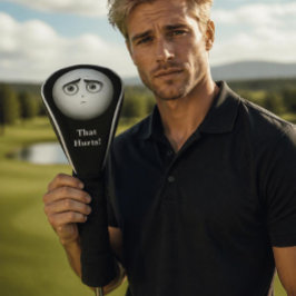 Funny Face Black and White Golfhead Cover Golf Headcover