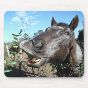 Funny Face braunes Pferd Mousepad