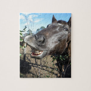 Funny Face braunes Pferd Puzzle