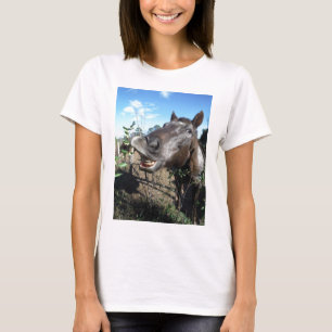 Funny Face braunes Pferd T-Shirt