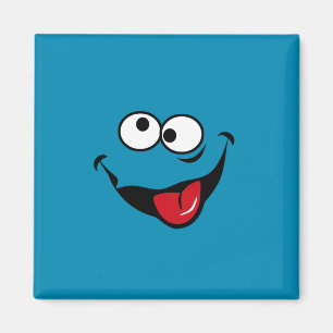 Funny face Cartoon blauer Hintergrund Magnet