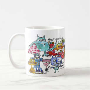 Funny Face Cartoon Monsters Tasse