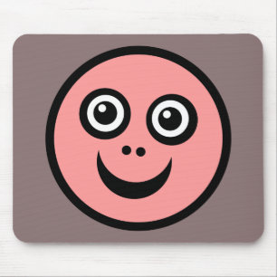 Funny Face (color me) - Pink Mousepad