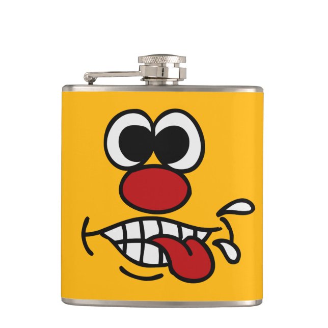Funny Face Custom Flask Flachmann (Vorderseite)