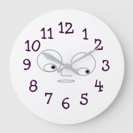 Funny Face Design Wall Clock Große Wanduhr