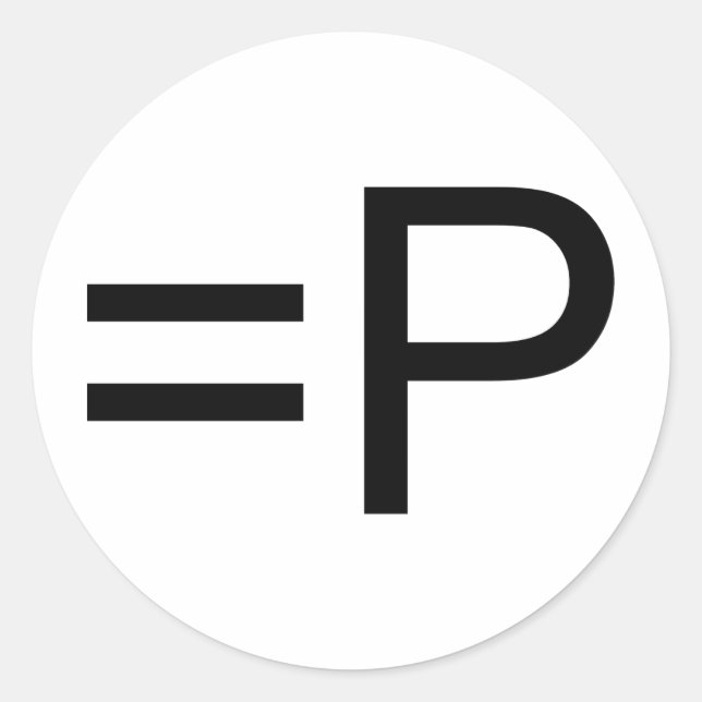 Funny Face Emoticon! Runder Aufkleber (Vorderseite)