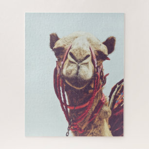 Funny Face Foto eines Sassy Niedlich Llama Puzzle