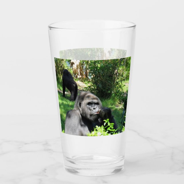 Funny Face Gorilla Tumbler / Shaker Glass (Vorderseite)