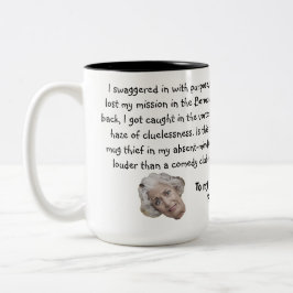 Funny Face | Grandmas/Opa Amusing Zweifarbige Tasse