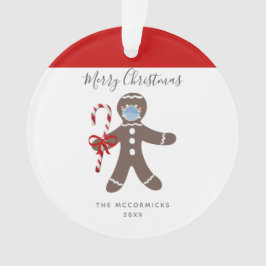 Funny Face Mask Gingerbrot Mann Personalisiert Ornament