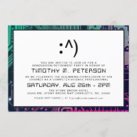 Funny Face Minimal Computer Science Grad Einladung