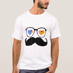 Funny Face mit Mustache 3 T-Shirt