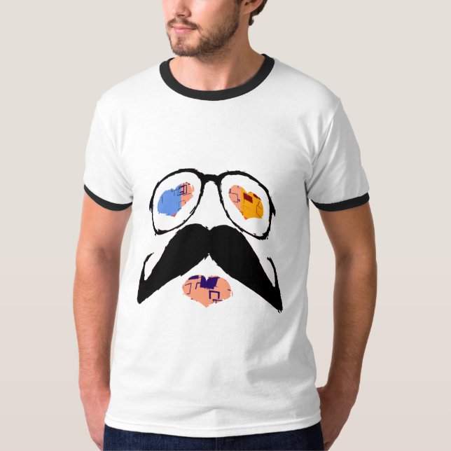 Funny Face Mustache T-Shirt (Vorderseite)