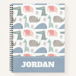 Funny Face Niedlich Doodle Tiermuster Notizbuch