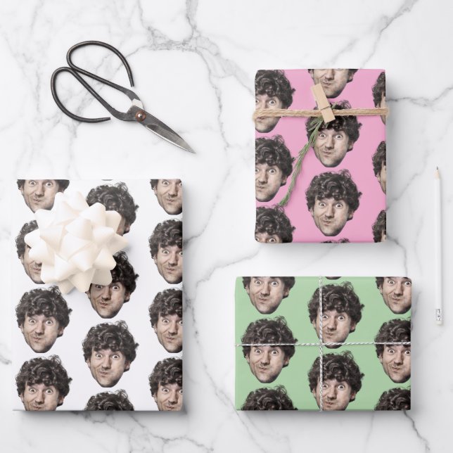 Funny Face oder Pet Foto Geschenk Geschenkpapier Set (Vorderseite)