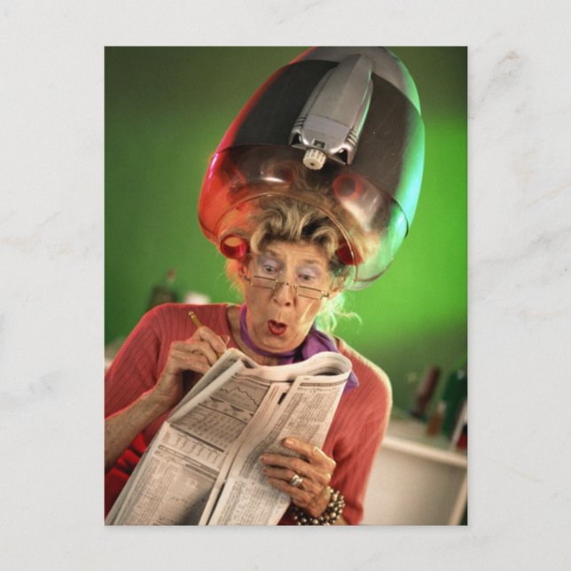 Funny Face Oma Template Postkarte (Vorderseite)